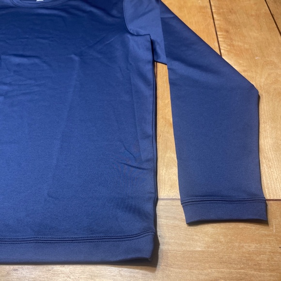 Harlestons Performance Crew Long Sleeve Shirt Color Blue Size Large Tailored Fit - Picture 3 of 16